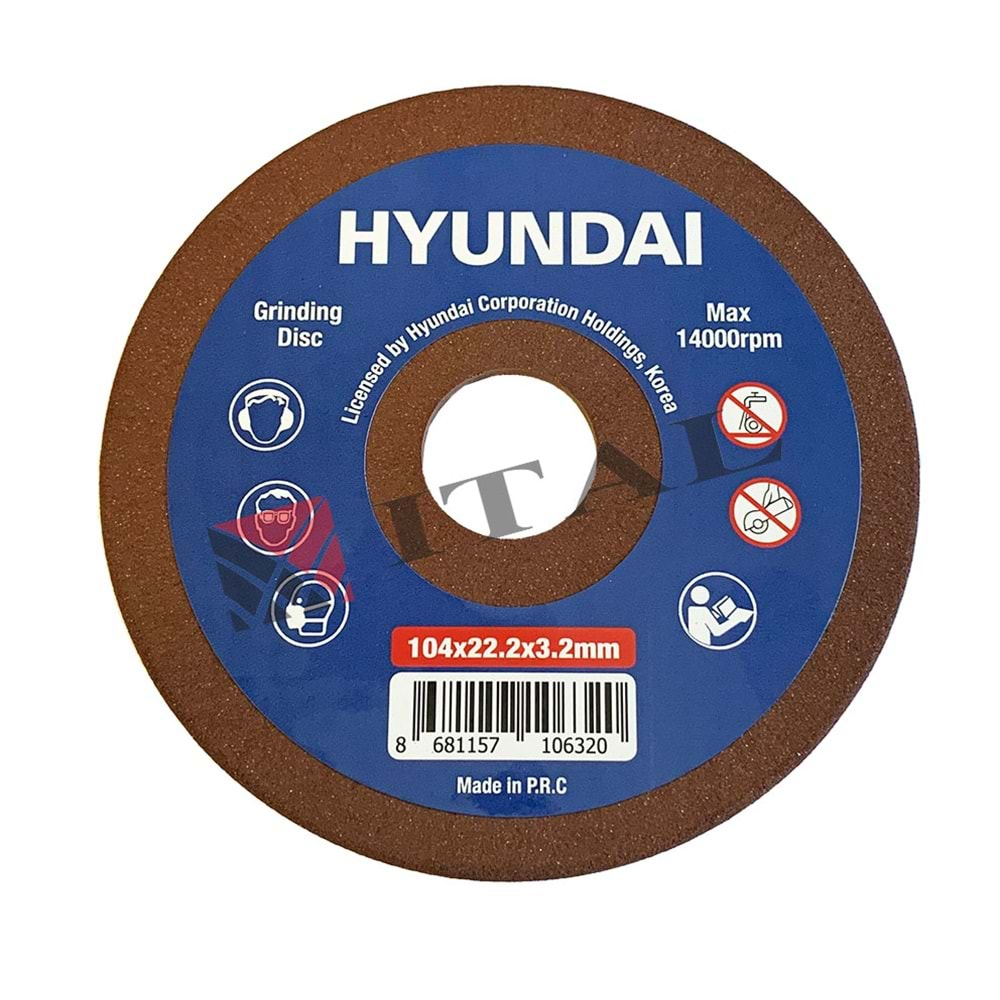 MOTORLU TESTERE ZİNCİR BİLEME DİSKİ 104X22.2X3,2 MM HYUNDAI ORJİNAL