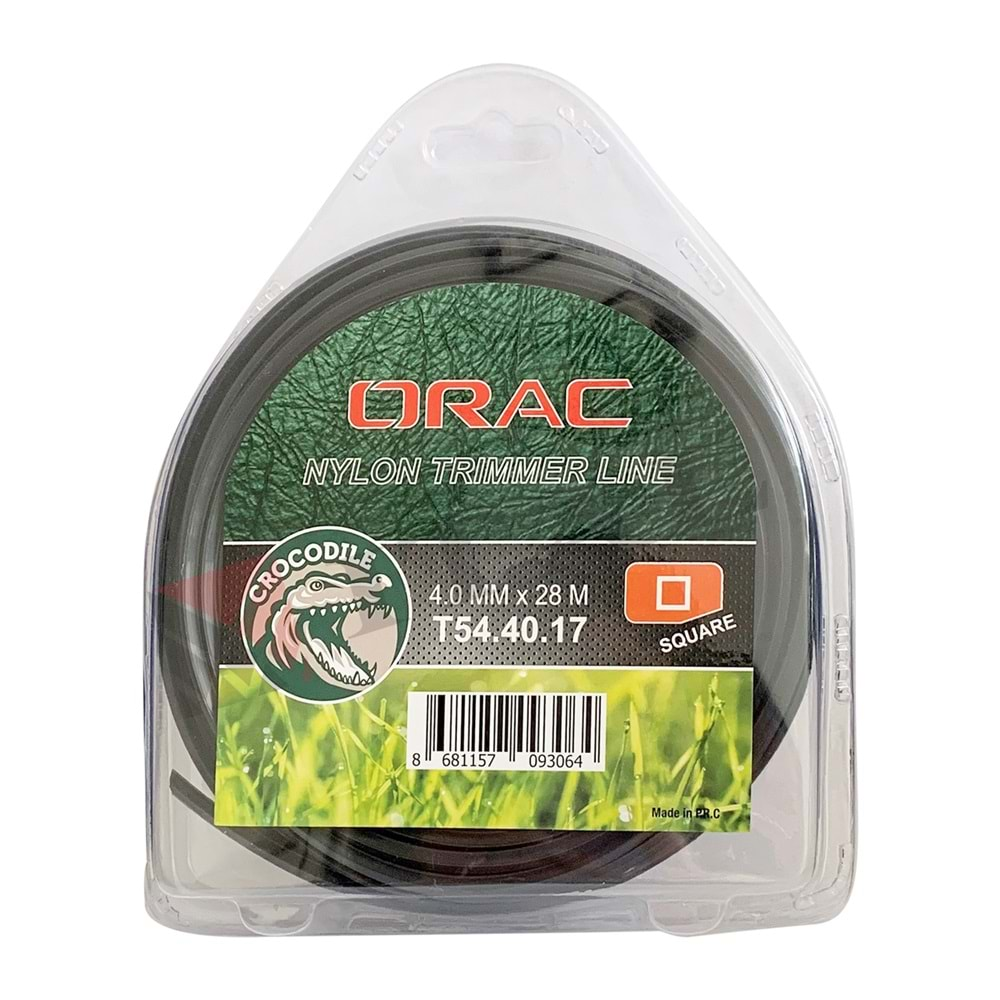 TIRPAN MİSİNA İPİ 4,0 MM 28 MT ORAC CROCODILE KARE