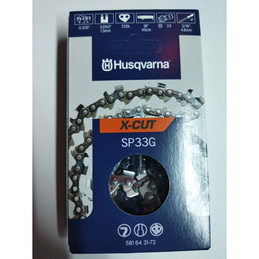 MOTORLU TESTERE ZİNCİR 3/25 36 DİŞ HUSQVARNA 1,3MM 0,50 ORJİNAL