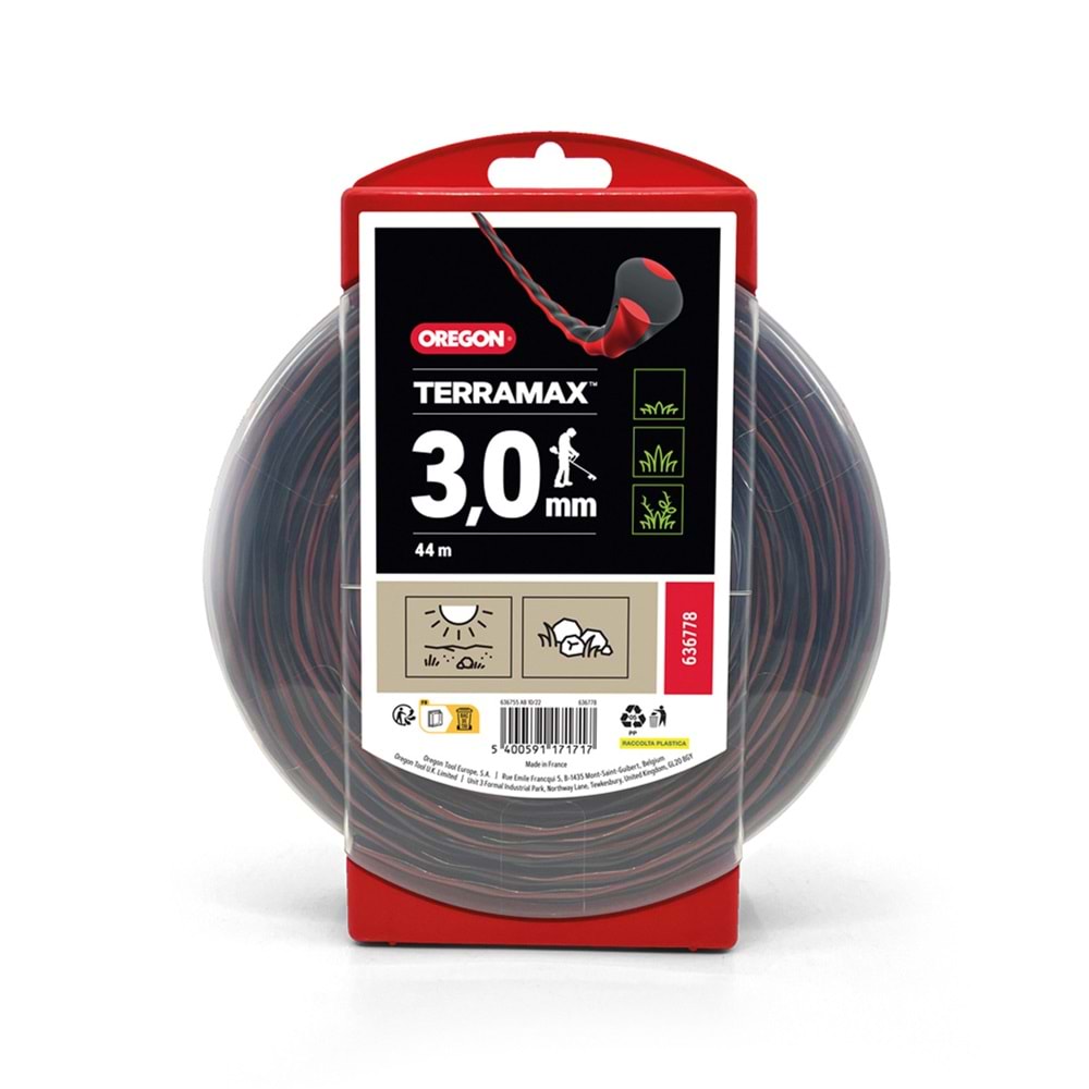 TIRPAN MİSİNA İPİ 3,00 MM 44 MT OREGON SİYAH BURGULU ORJİNAL