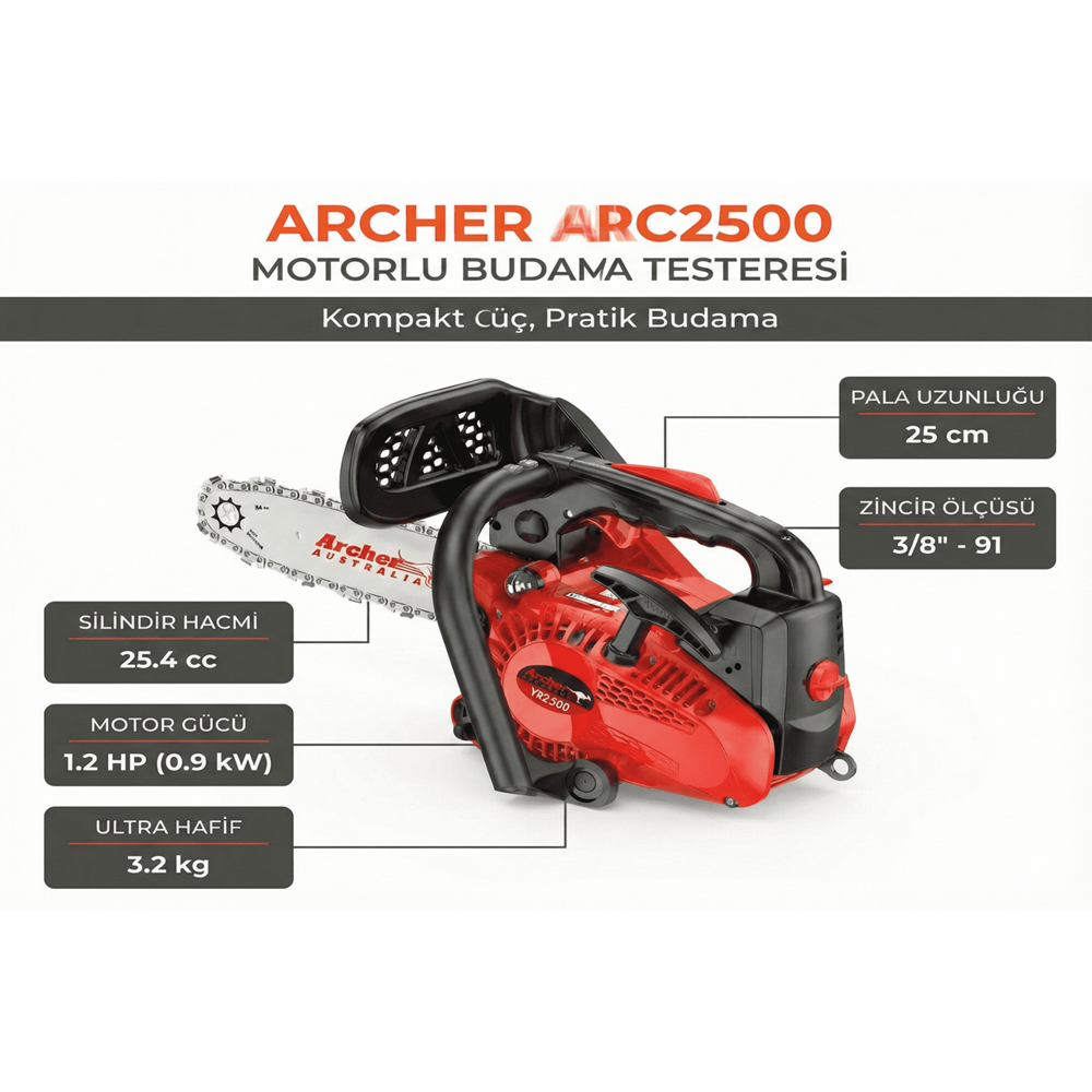 MOTORLU TESTERE ARCHER ARC2500