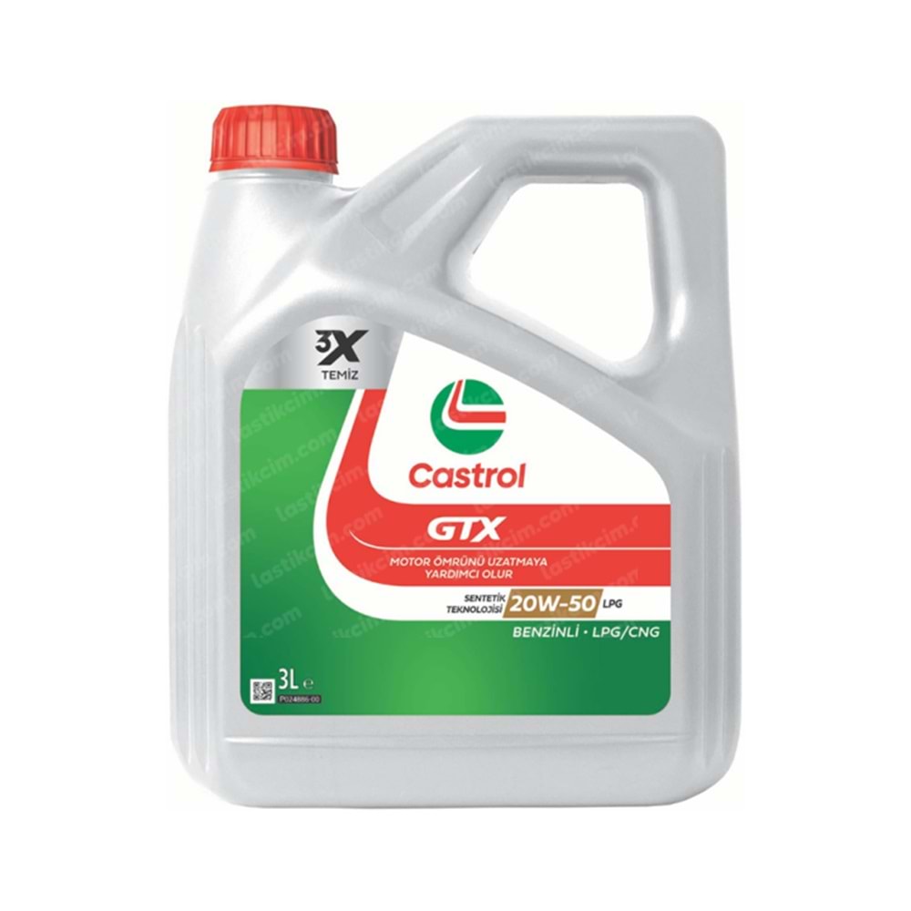 ÇİM BİÇME/ÇAPA/SU MOTORU YAĞI CASTROL 20/50 3 LİTRE 4T (DÖRT ZAMANLI)