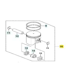 MOTORLU TIRPAN PİSTON SEGMAN HUSQVARNA 543RB/543RS 40,5 MM ÇİFT SEGMANLI ORJİNAL