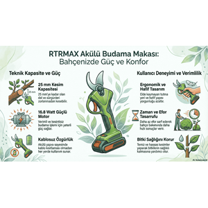 AKÜLÜ BUDAMA MAKASI 25MM 16.8 W RTRMAX