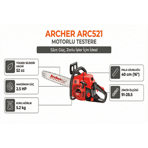 MOTORLU TESTERE ARCHER ARC521