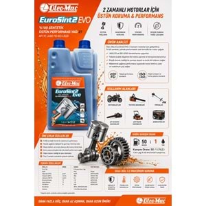 MOTORLU TESTERE/MOTORLU TIRPAN YAĞI OLEOMAC 1 LİTRE 2T (İKİ ZAMANLI) ORJİNAL