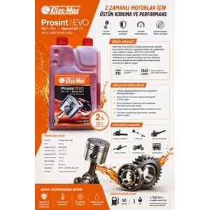MOTORLU TESTERE/MOTORLU TIRPAN YAĞI OLEOMAC 1 LİTRE 2T (İKİ ZAMANLI) ORJİNAL