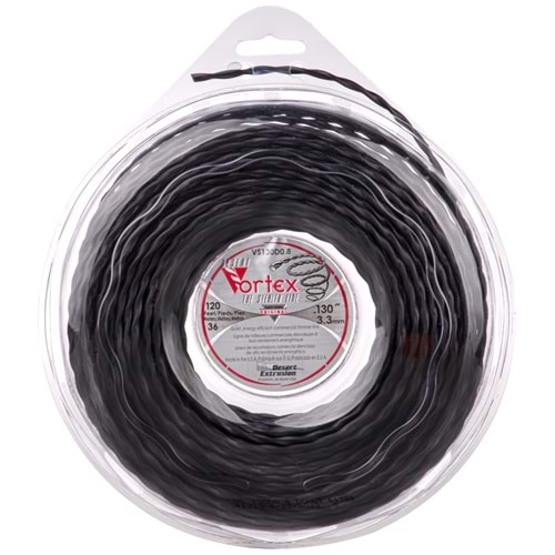 TIRPAN MİSİNA 3,3MM 36M SİYAH BURGULU VORTEX