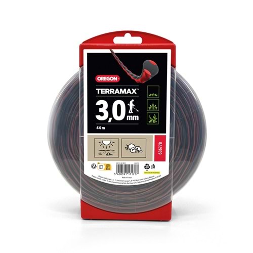 TIRPAN MİSİNA İPİ 3,00 MM 44 MT OREGON SİYAH BURGULU ORJİNAL