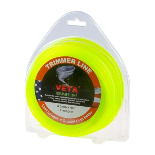 TIRPAN MİSİNA İPİ 3,3 MM 45 MT VETA PRO ALTI KÖŞE SARI