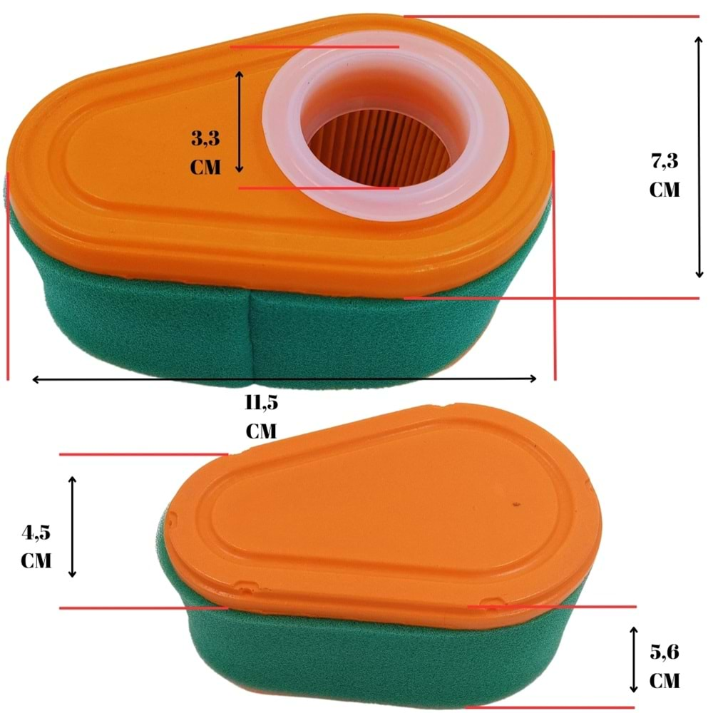 ÇİM BİÇME HAVA FİLTRESİ BRİGGS STRATTON 750DOV VETA