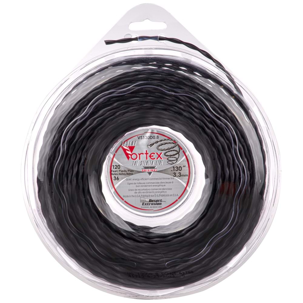 TIRPAN MİSİNA 3,3MM 36M SİYAH BURGULU VORTEX