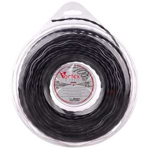 TIRPAN MİSİNA 3,3MM 36M SİYAH BURGULU VORTEX